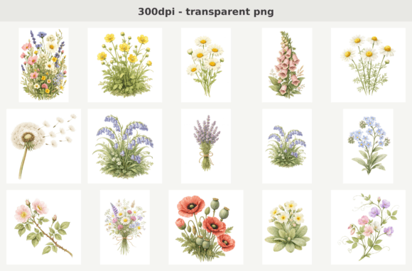Download 15 Wildflower PNG Bundle - Png Collection