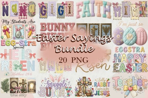 Download Cute Easter Sayings Bundle PNG - Png Collection