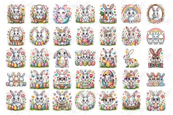 Download Easter Bunny PNG Bundle/ Sublimation PNG - Png Collection