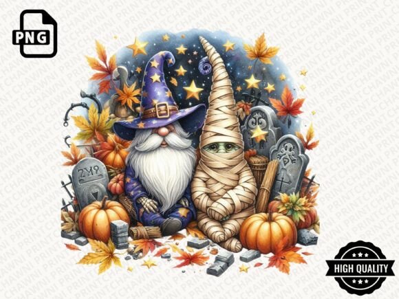 Download Watercolor Halloween Gnome Clipart PNG - Png Collection