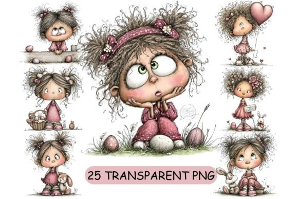 Download 25 Cute Easter Girl PNG Clipart Set - Png Collection
