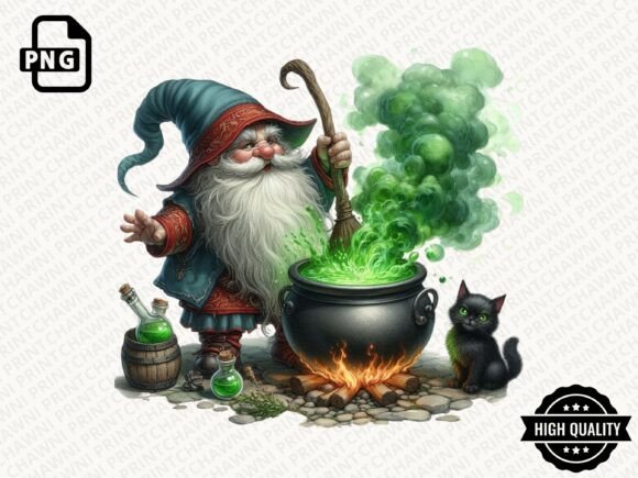 Download Watercolor Halloween Gnome Clipart PNG - Png Collection