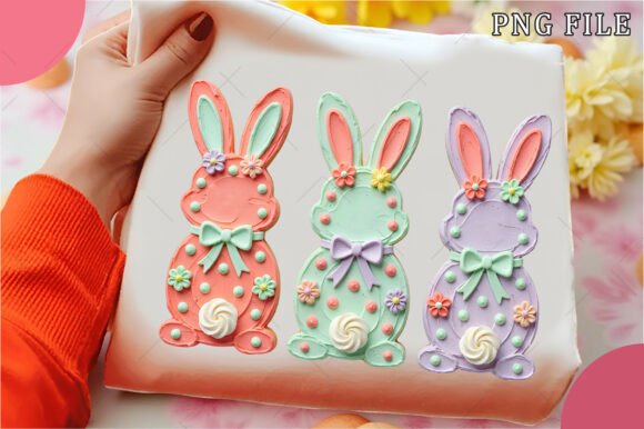 Download Easter Bunnies Png, Hand Painted Easter - Png Collection