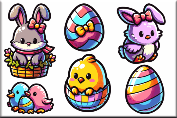 Download Cute Easter Illustrations Bundle PNG SVG - Png Collection