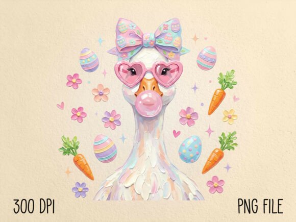 Download Hand Painted Easter Goose PNG - Png Collection