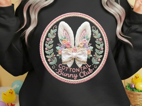 Download CottonTail Bunny Club Easter Tshirt Png - Png Collection