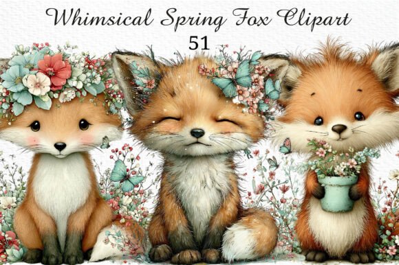Download Whimsical Spring Fox Png Clipart Bundle - Png Collection