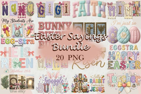 Download Cute Easter Sayings Bundle PNG - Png Collection