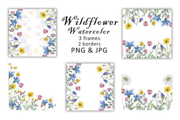 Download Watercolor Frames Clipart Wildflower PNG - Png Collection