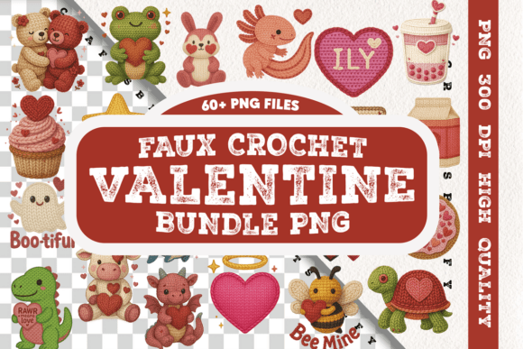 Download Faux Crochet Valentine PNG Bundle - Png Collection