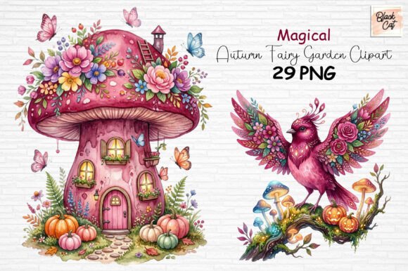 Download Magical Autumn Fairy Garden Clipart PNG - Png Collection