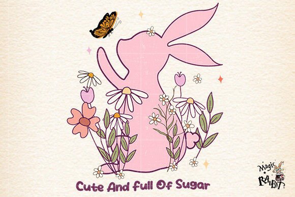 Download Easter Bunny with Flowers PNG - Png Collection