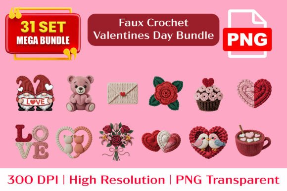 Download 30+ Faux Crochet Valentine's Day PNG - Png Collection