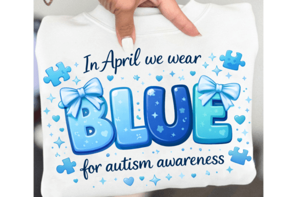Download Bow in April We Wear Blue PNG - Png Collection