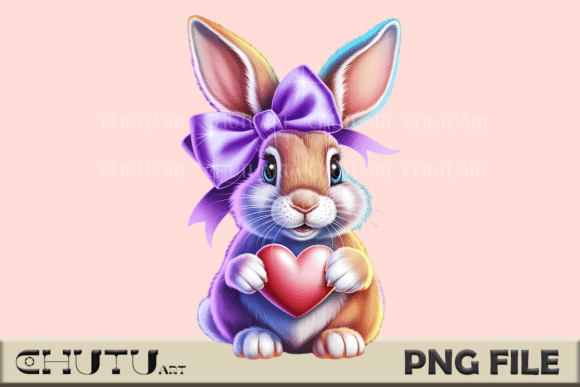 Download Cute Bunny with Bow PNG - Png Collection