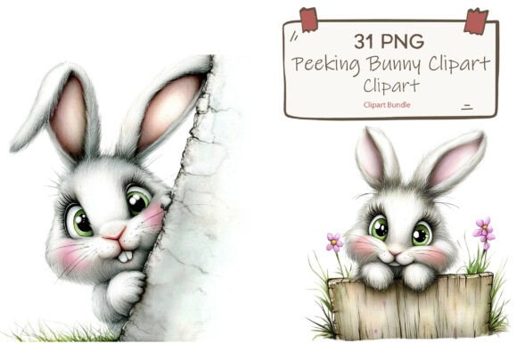 Download Adorable Spring Rabbit Clipart PNG - Rabbit Collection