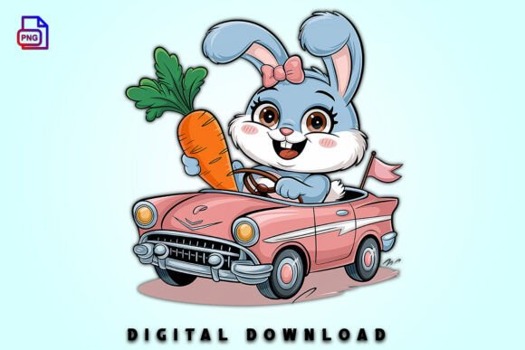Download Pastel Easter Bunny Clipart Car PNG - Png Collection