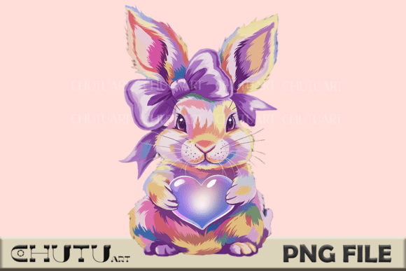Download Cute Bunny with Bow PNG - Png Collection