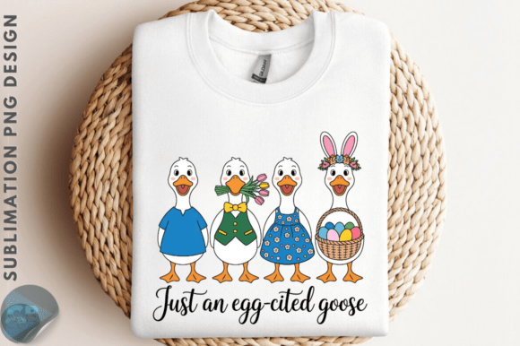 Download Just an Egg-cited Easter Goose PNG Desig - Png Collection