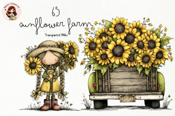 Download Cute Sunflower Farm PNG Clipart - Png Collection