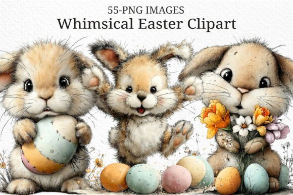 Download Whimsical Easter Clipart Png Bundle - Png Collection