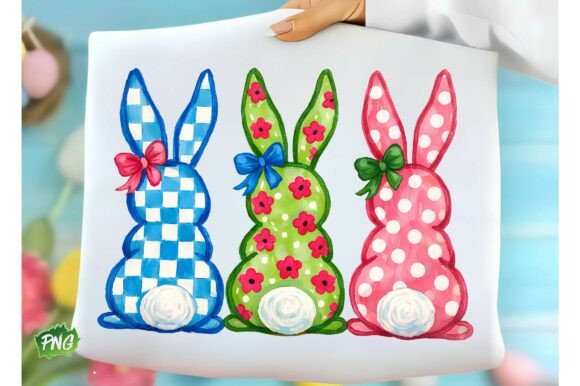 Download Hand-Painted Easter Bunnies PNG - Png Collection
