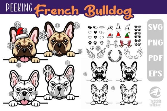 Download Peeking Frenchie SVG, Clipart &amp; Cutfiles - Cutfiles Collection