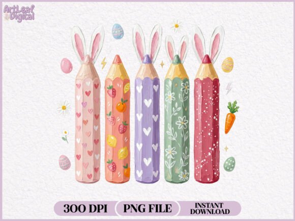 Download Hand Painted Easter Bunny Pencil PNG - Png Collection