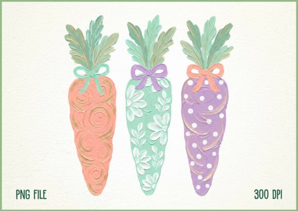 Download Hand Painted Easter Carrot Bunny PNG - Png Collection