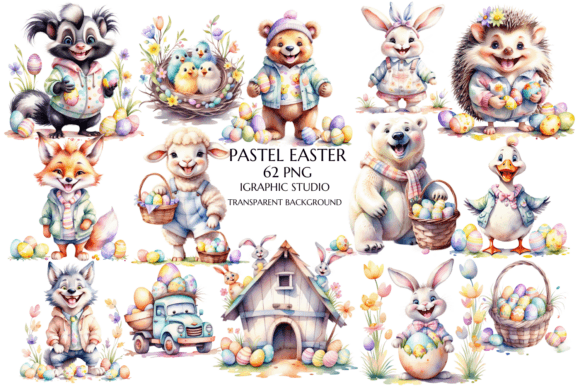 Download Pastel Easter Png Easter Animals Clipart - Png Collection