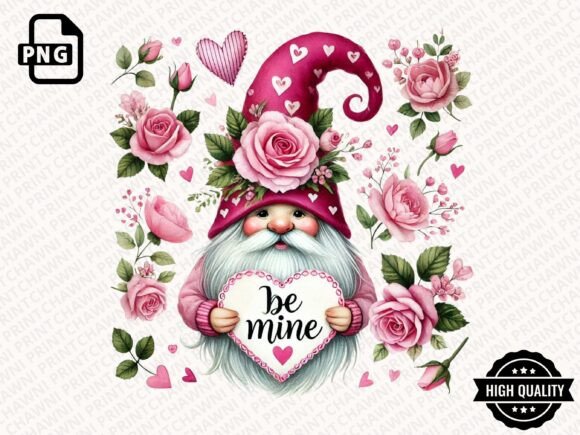 Download Watercolor Valentines Gnome Clipart PNG - Png Collection