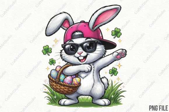 Download Dabbing Bunny Funny Easter Png - Png Collection