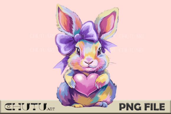 Download Cute Bunny with Bow PNG - Png Collection