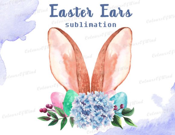 Download Watercolor Easter Ears Sublimation PNG - Png Collection