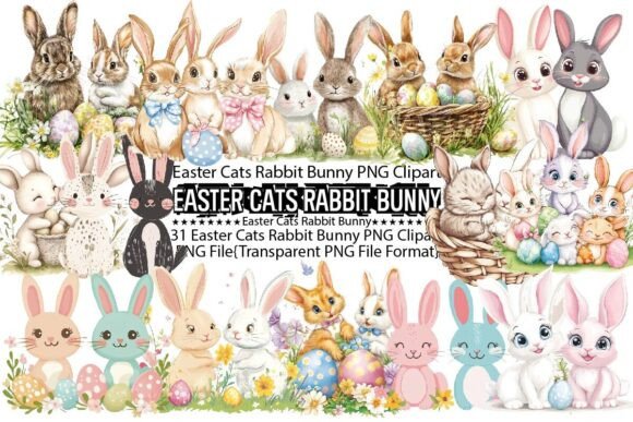 Download Easter Cats Rabbit Bunny Sublimation - Rabbit Collection
