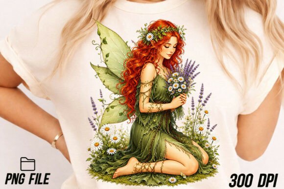 Download Nature Fairy with Lavender Bouquet PNG - Png Collection