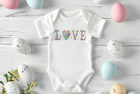 Download LOVE with Heart Easter Faux Crochet PNG - Png Collection