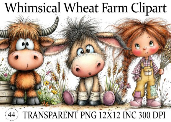Download Whimsical Wheat Farm PNG Clipart - Png Collection