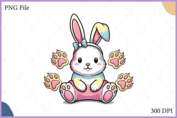 Download Kawaii Easter Bunny with Egg PNG Clipart - Png Collection