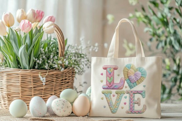 Download LOVE Easter Faux Crochet PNG - Png Collection