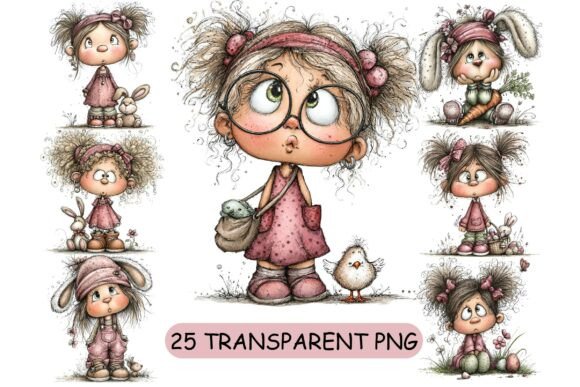 Download 25 Whimsical Easter Girl PNG Clipart - Png Collection