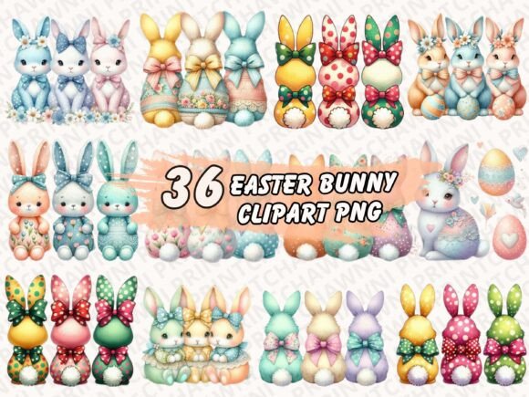 Download Happy Easter PNG Coquette Easter Bunny - Png Collection