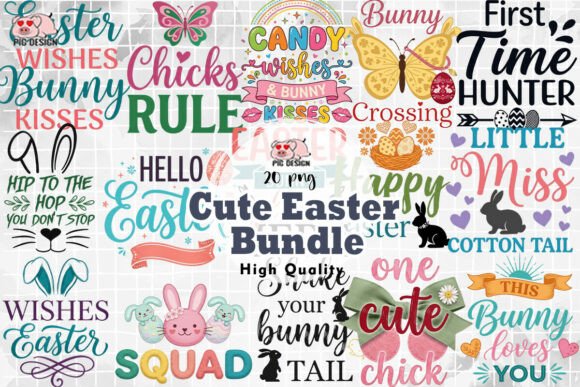 Download Cute Easter Quotes Bundle PNG - Png Collection