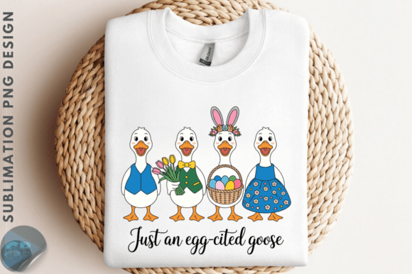Download Just an Egg-cited Easter Goose PNG Desig - Png Collection