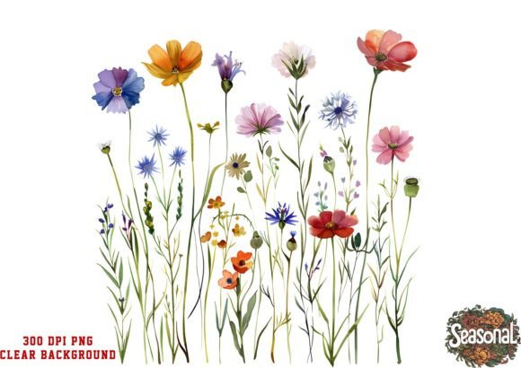 Download Watercolor Wildflower Png Clipart - Png Collection