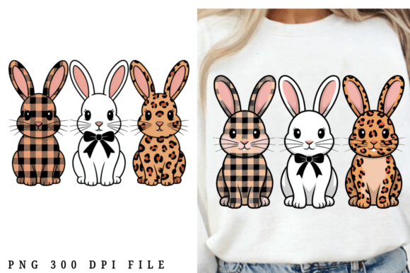 Download Neutral Easter Bunnies Hand-Painted PNG - Png Collection